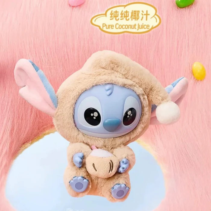 Miniso Top Toy Disney Stitch Eating Something Before Sleep Plush Keychain Single Blind Box